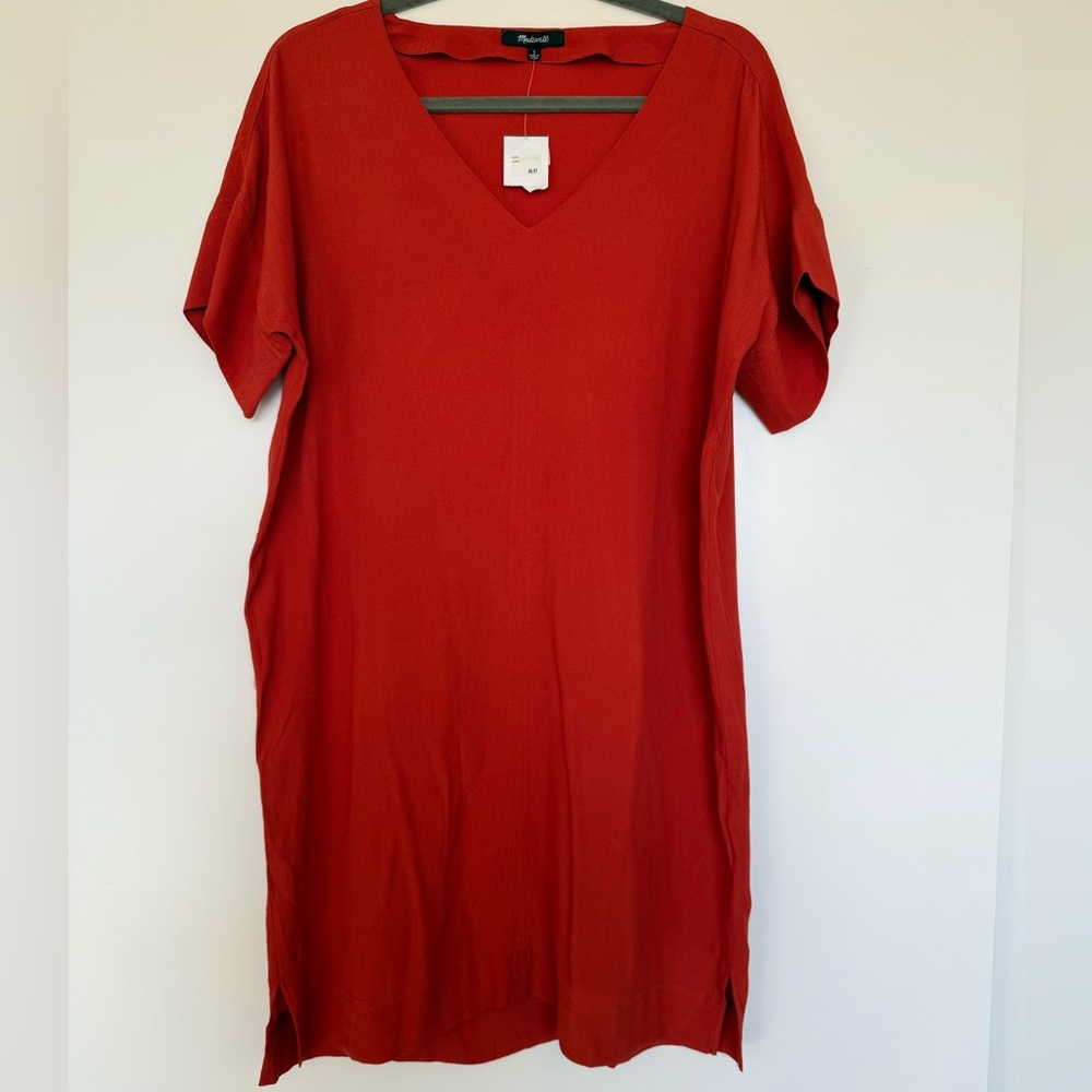 NWT Madewell Red-Orange Tunic Dress
